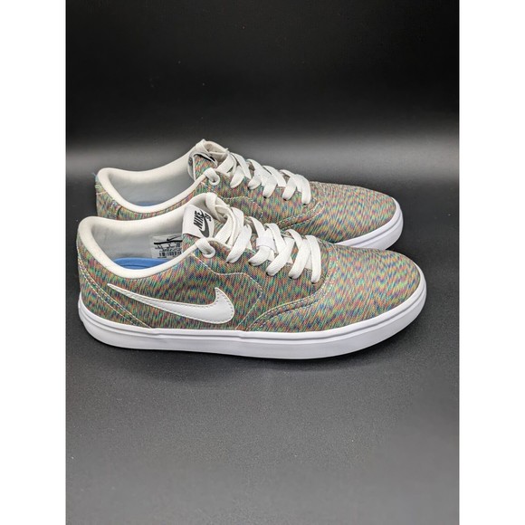 Nike SB Mens 6.5 Check Solar Rainbow Skateboard Low Top Sneakers 867301-910 - Picture 2 of 8